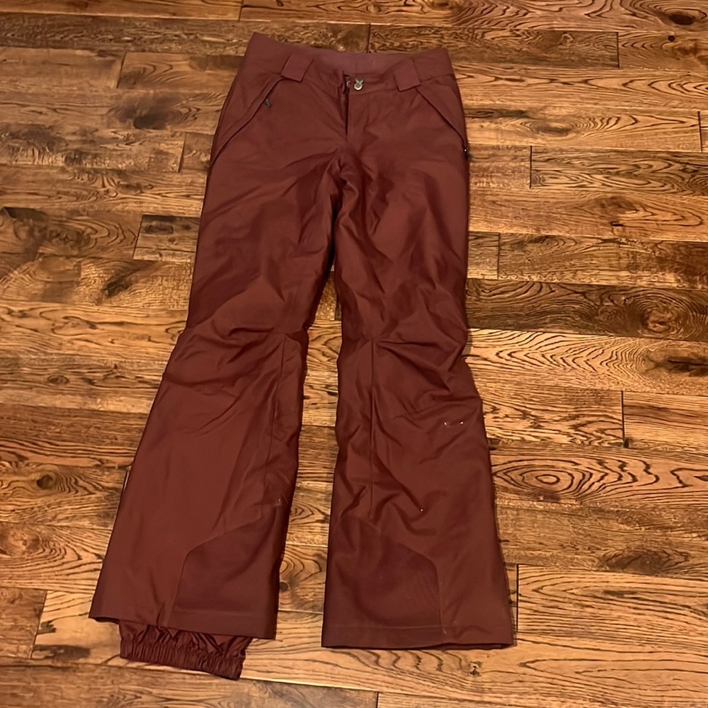columbia burgundy snow pants